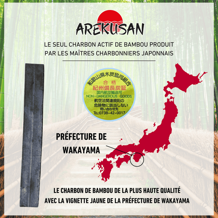 Boîte de 4 bâtons de Takesumi, charbon actif de Bambou purificateur d'eau