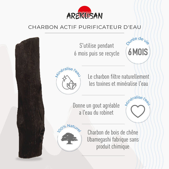 Boîte de 1 bâton de charbon actif purificateur d'eau