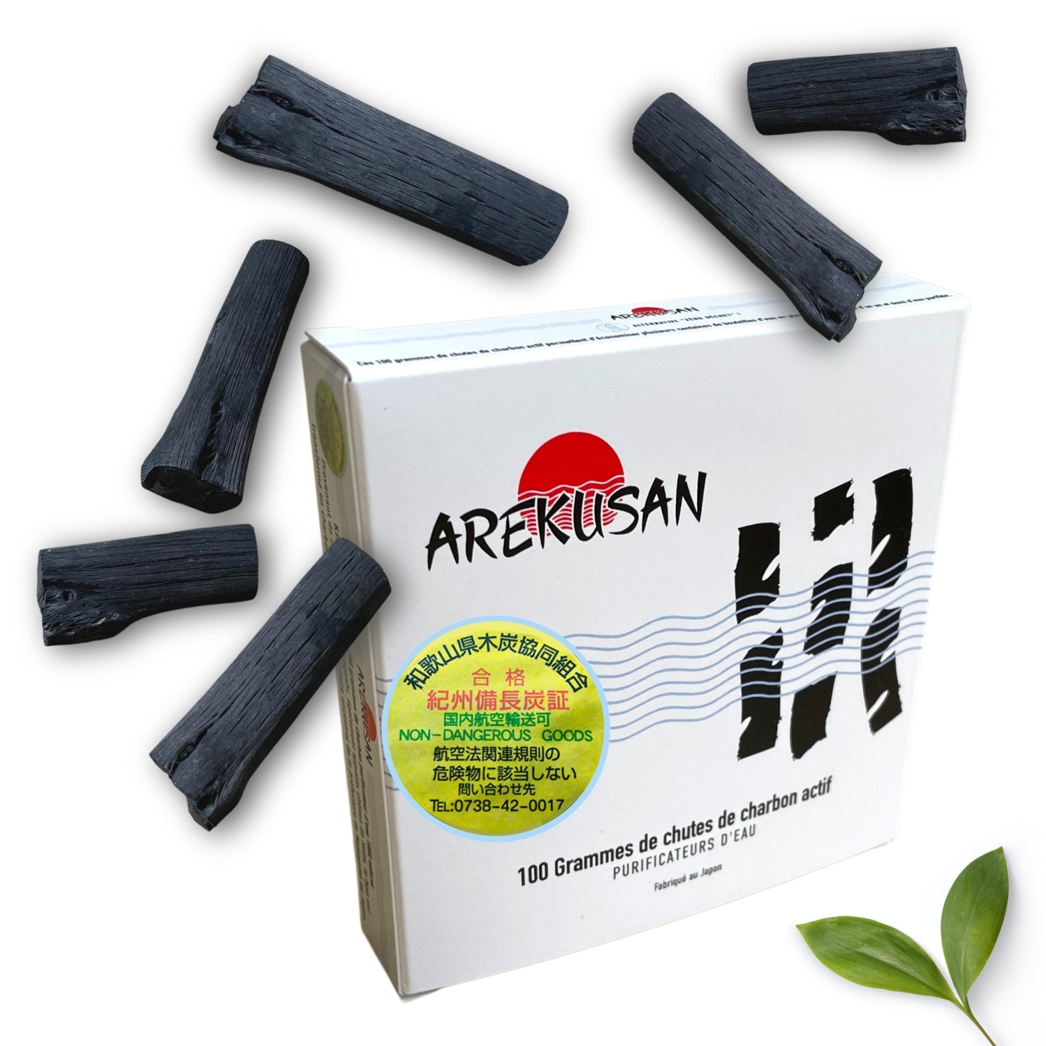Boîte de 5 bâtons de charbon actif purificateurs d'eau – Arekusan